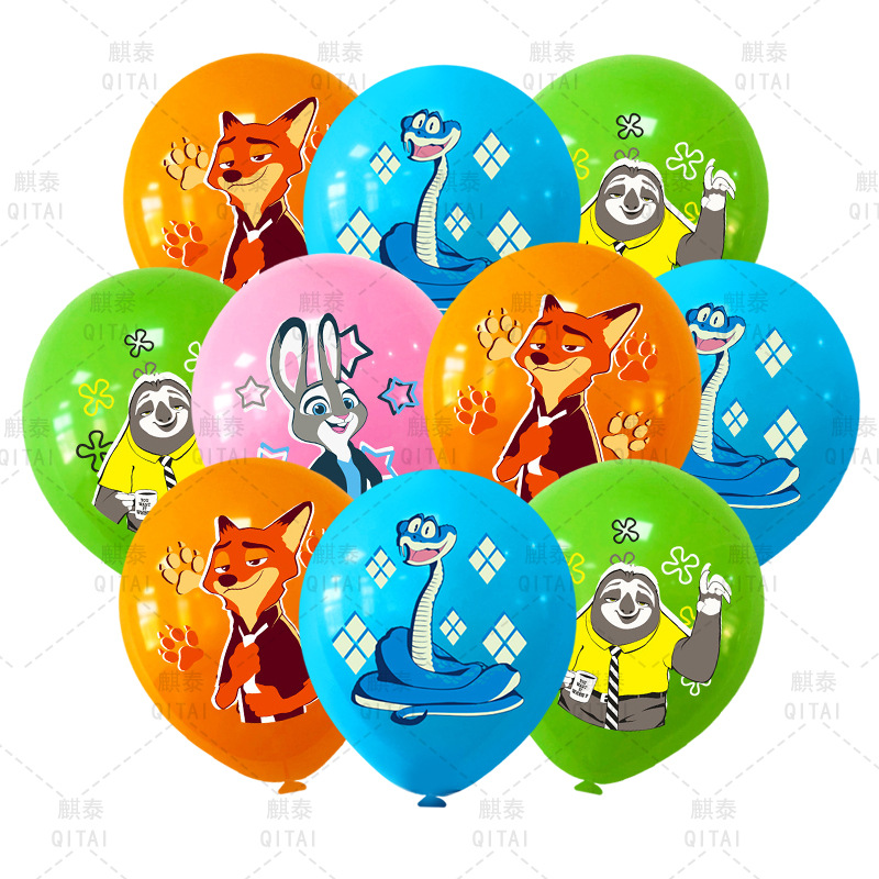 Event Supplies - بالونات زوتوبيا الجديدة على شكل حيوانات