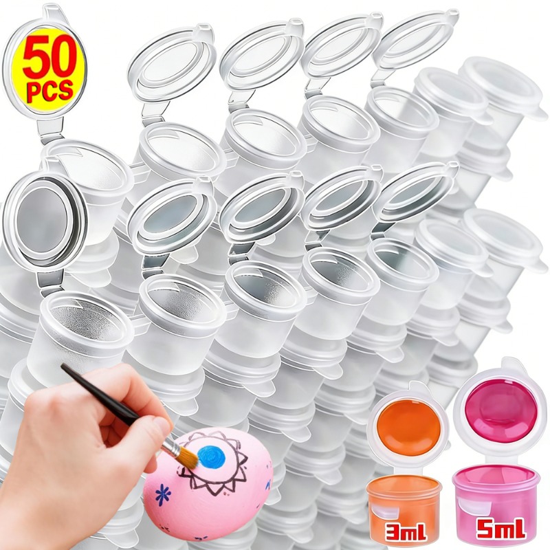 Plastic Cup 50Pcs - 10/30/50 قطعة من أوعية الطلاء الفارغة