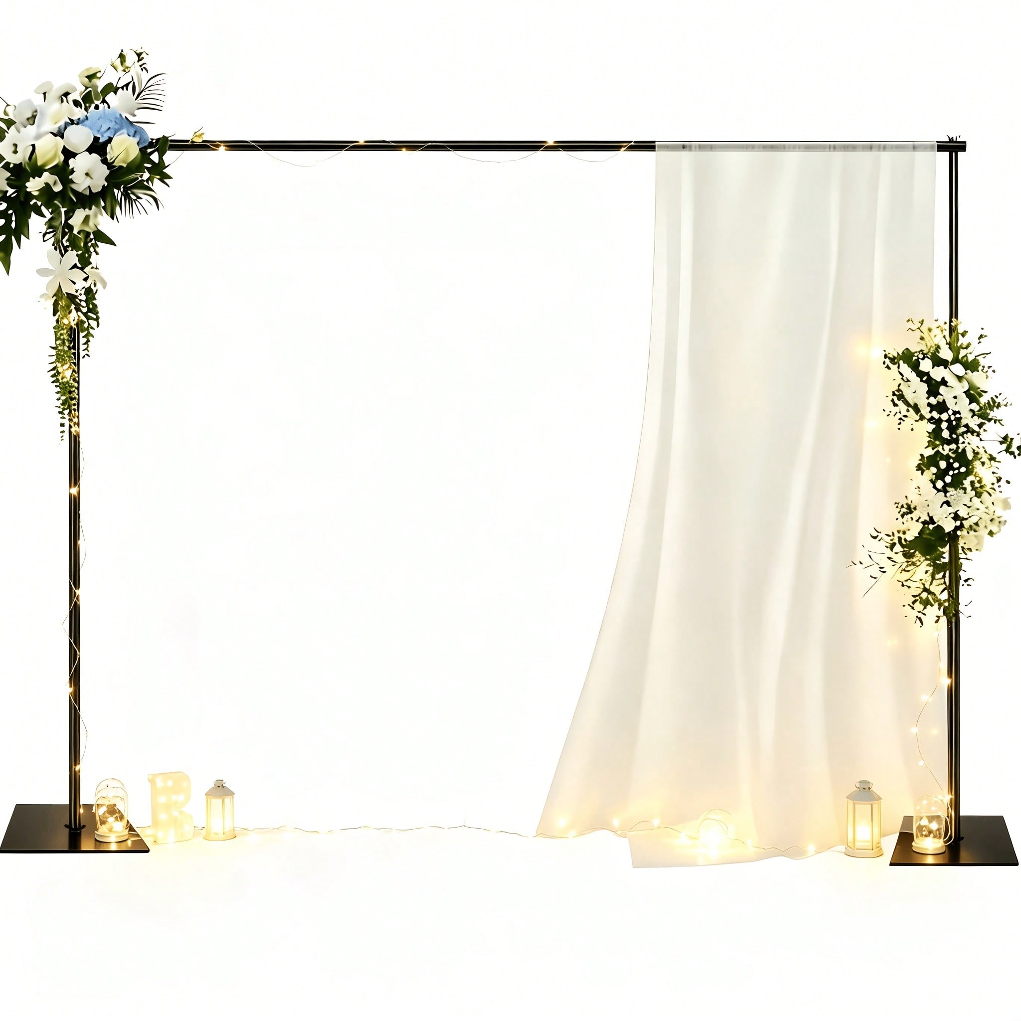 Photo Booth Frame - حامل خلفية احترافي حديث، إطار معدني
