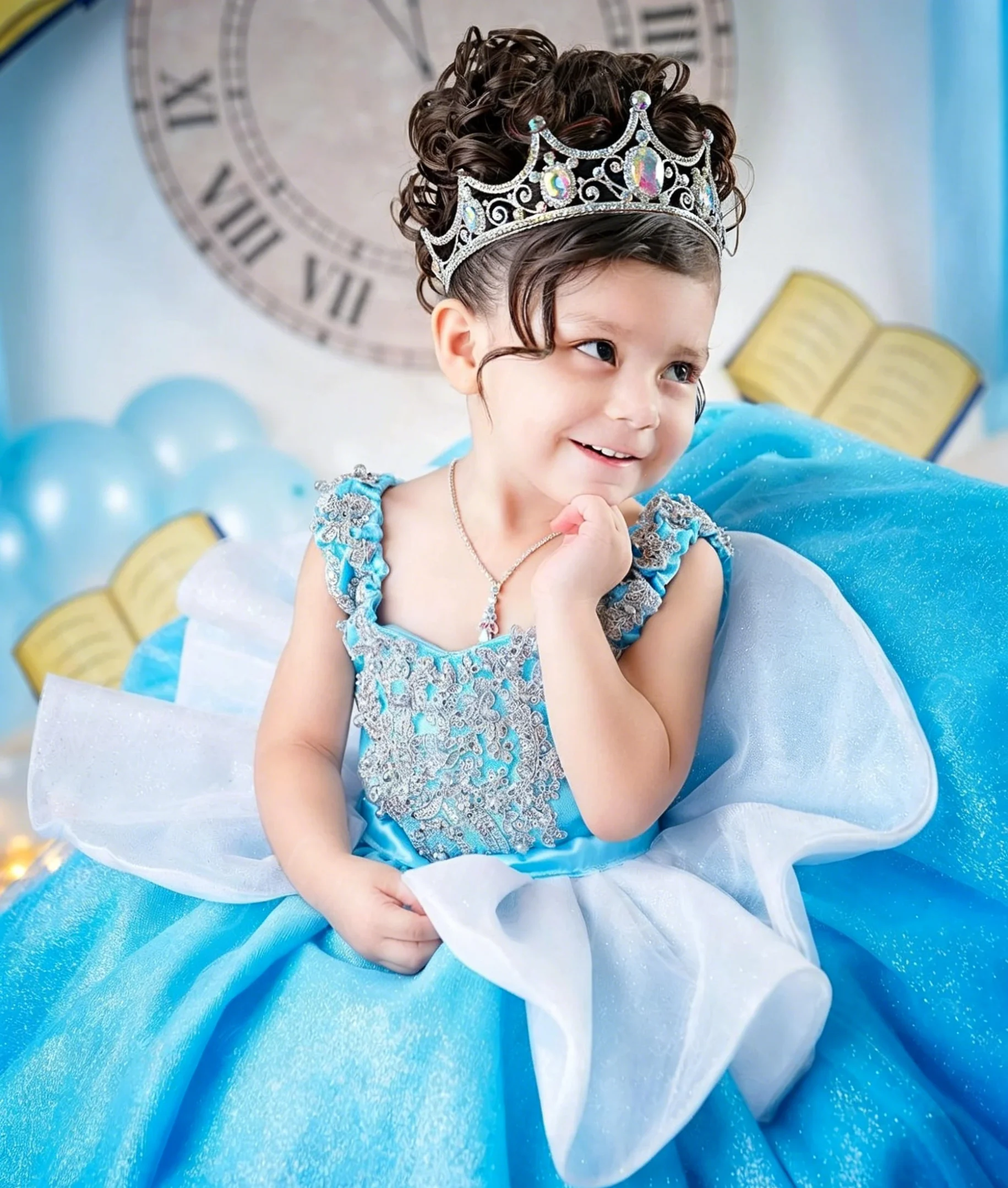 Birthday Sash Glitter - فستان فاخر مخصص للفتيات الصغيرات لحفلات