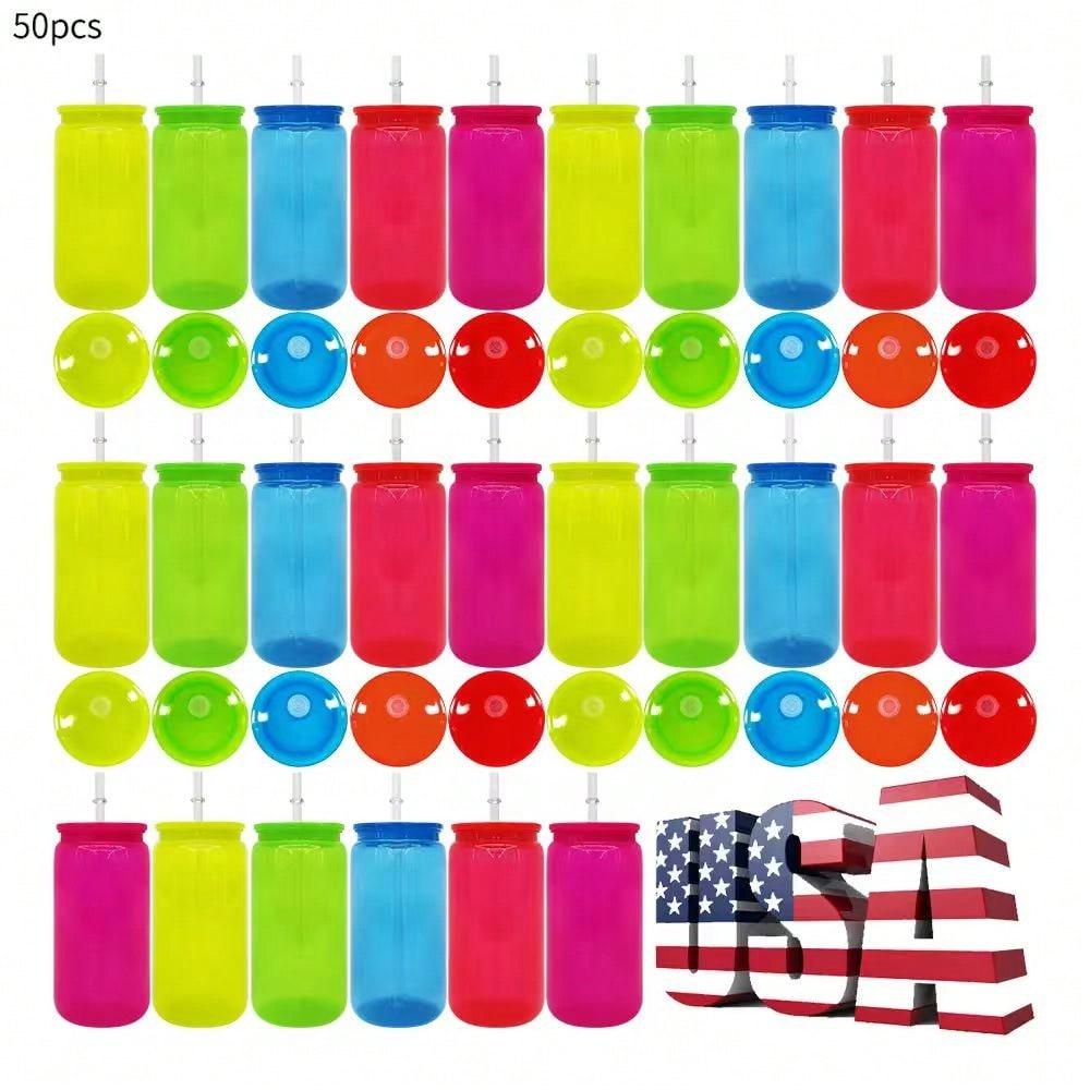 Plastic Cup 50Pcs - 50 قطعة من المستودع الأمريكي: أكواب