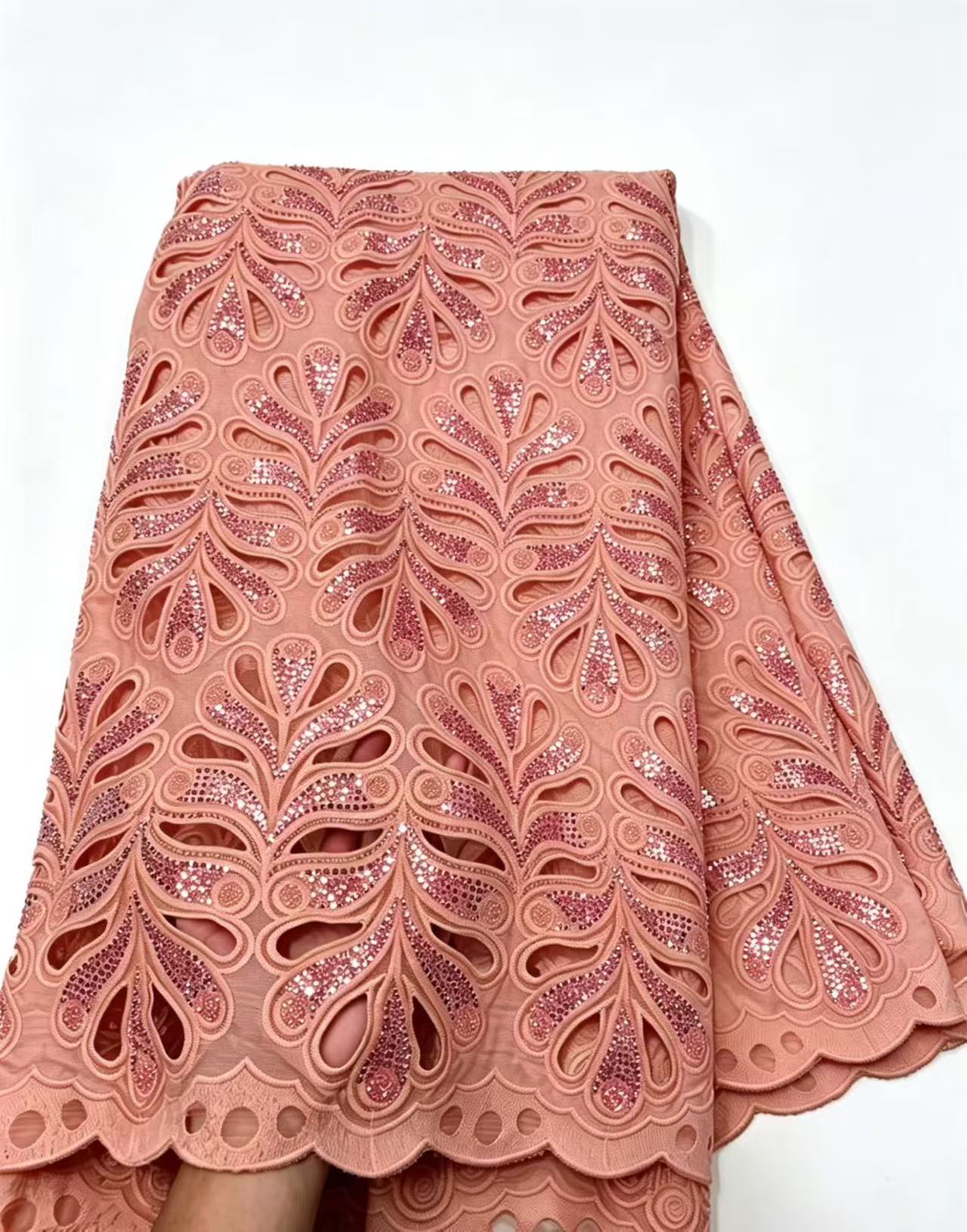 Glitter Tablecloth - قماش دانتيل أفريقي نيجيري عالي الجودة