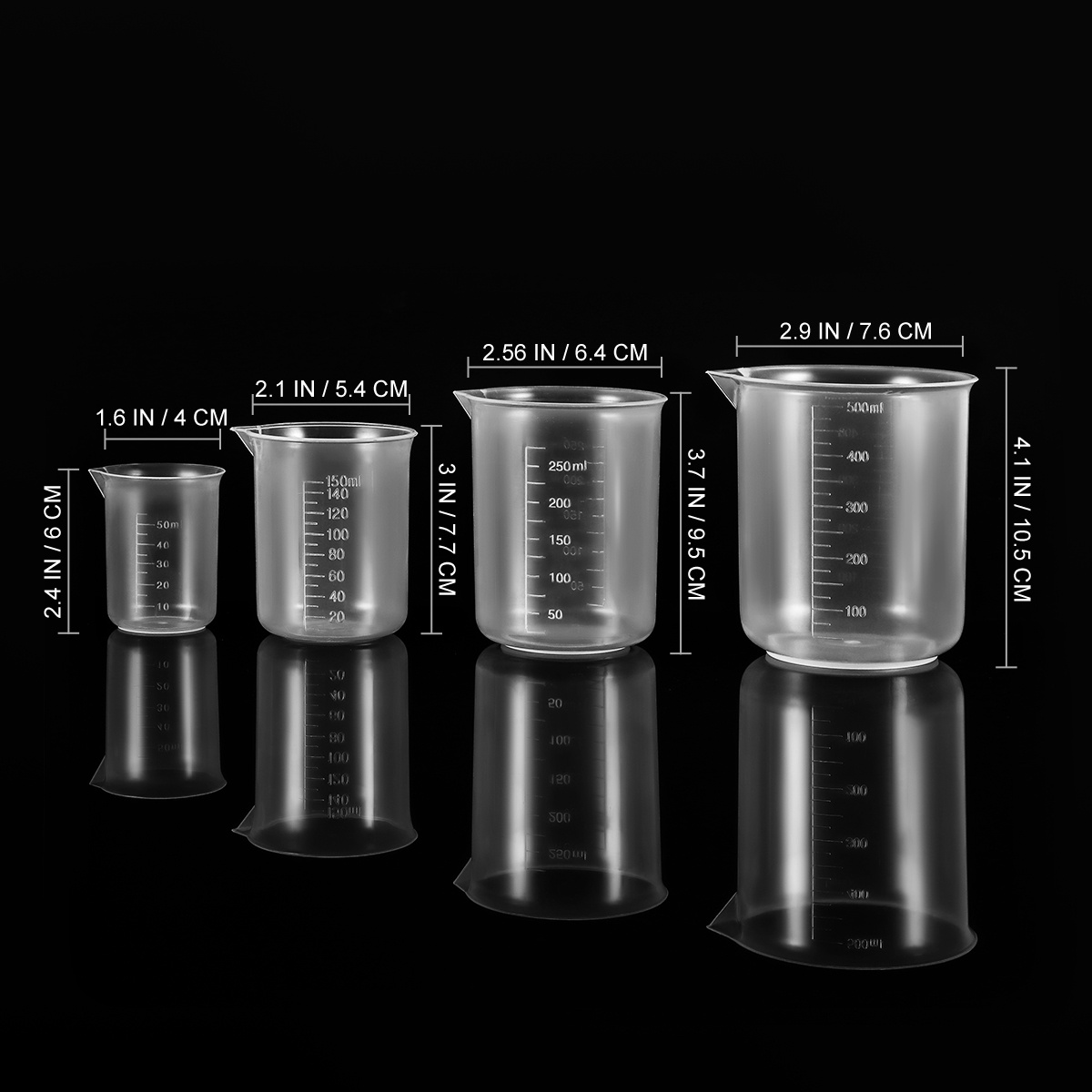 Plastic Cup 50Pcs - 4 قطعة 50 مللي 150 مللي