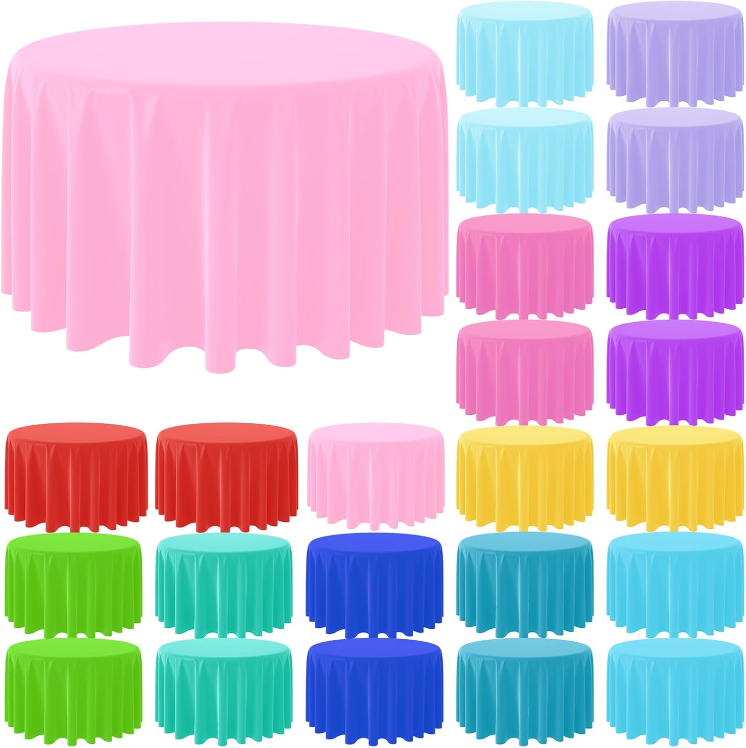 Table Cloth Disposable - مفارش طاولة بلاستيكية مستديرة للاستعمال مرة
