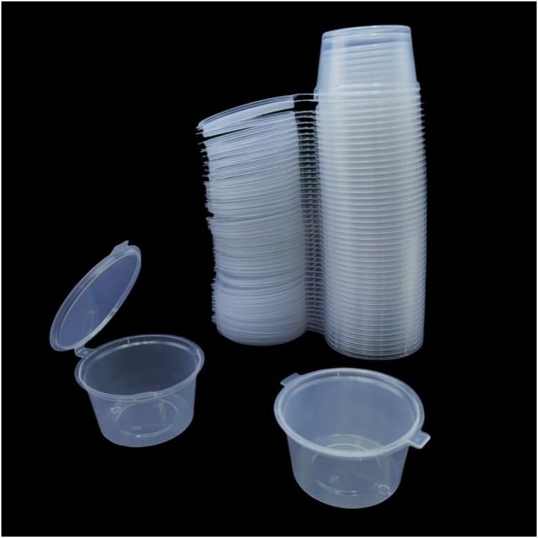 Plastic Cup 50Pcs - أكواب صلصة بلاستيكية شفافة للاستخدام مرة