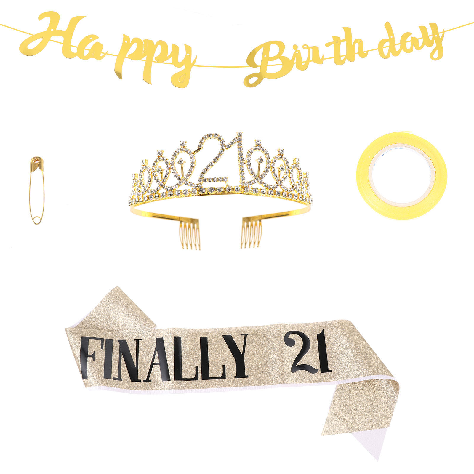 مجموعة تاج وشاح عيد ميلاد مزين - مراجعة Birthday Sash Glitter وسعره