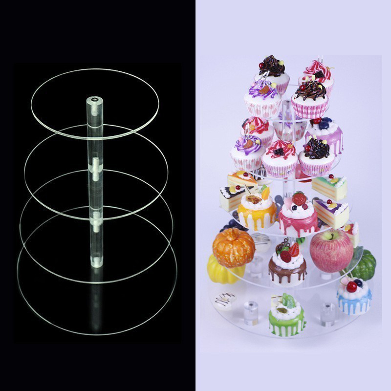 1 قطعة 3/4/5 الطبقة الاكريليك  - مراجعة Cupcake Stand Tier وسعره