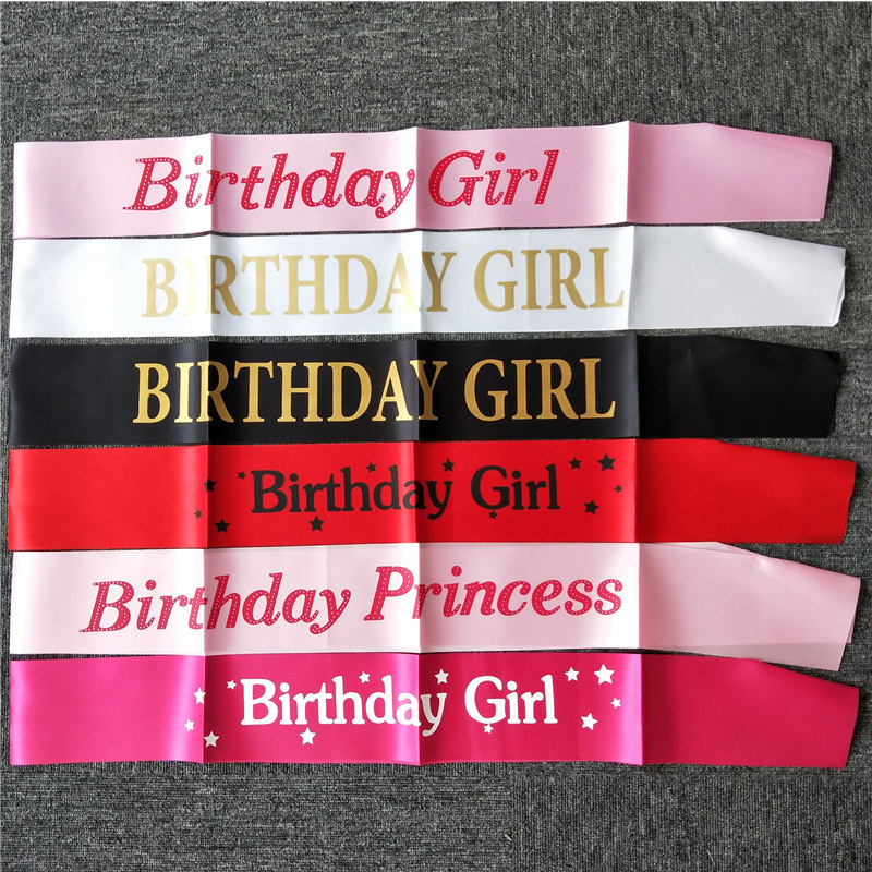 عيد ميلاد فتاة أشرطة حزام الكت - مراجعة Birthday Sash Glitter وسعره