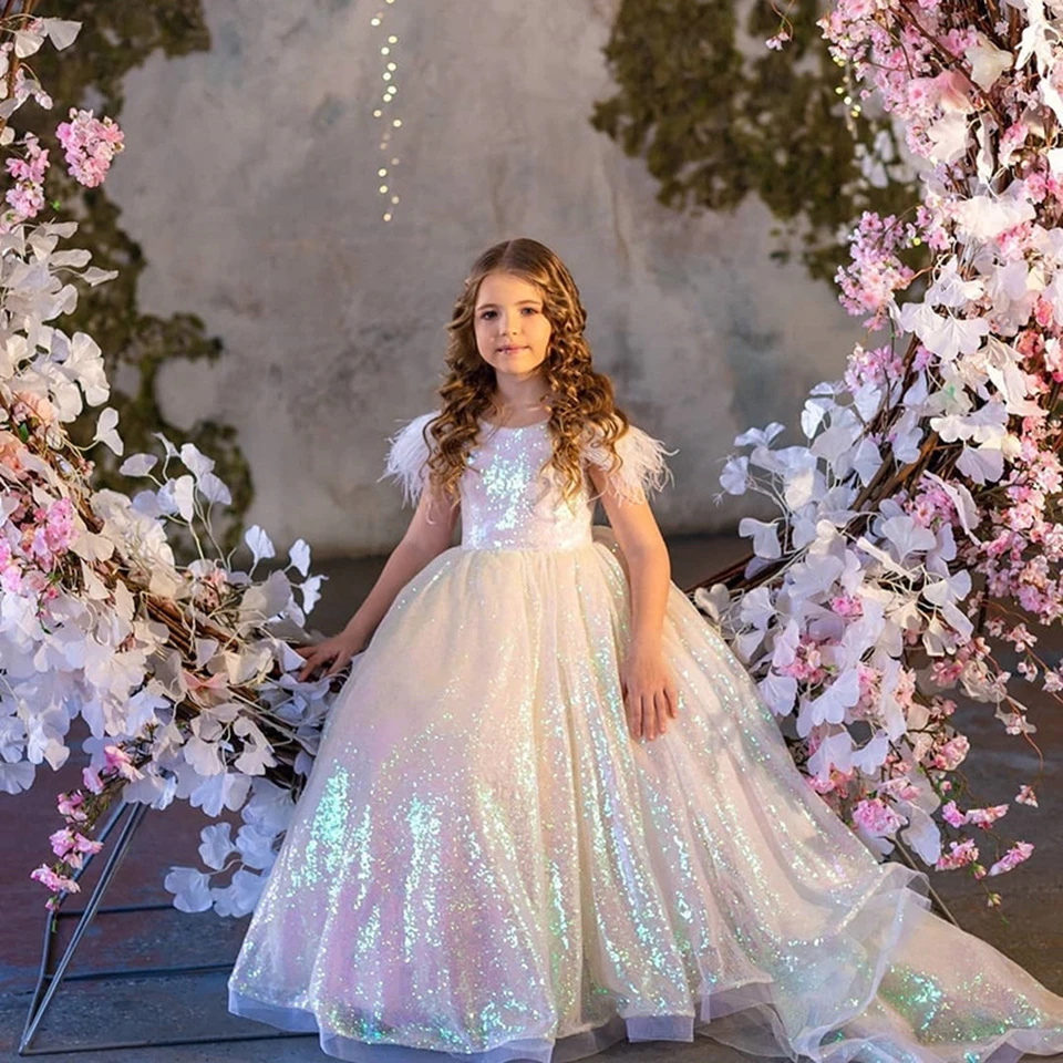 فستان فتاة الزهور اللامع المخص - مراجعة Birthday Sash Glitter وسعره