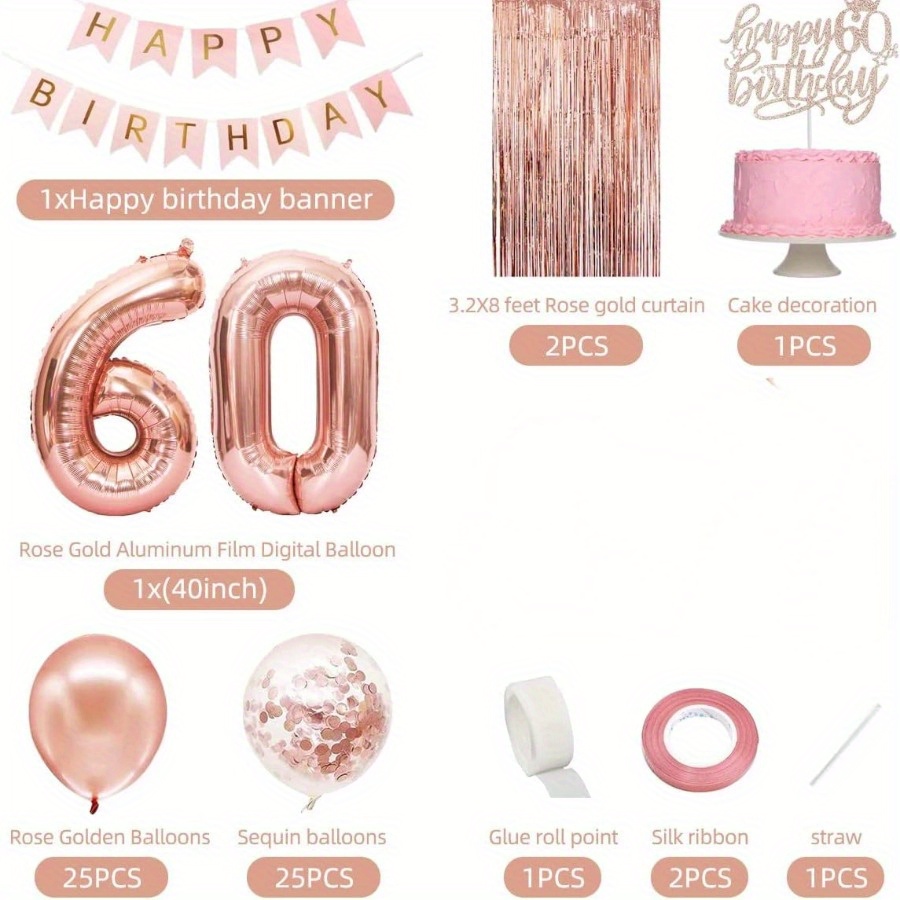 مجموعة من 58 قطعة بالونات رقمي - مراجعة Party Banner Gold وسعره