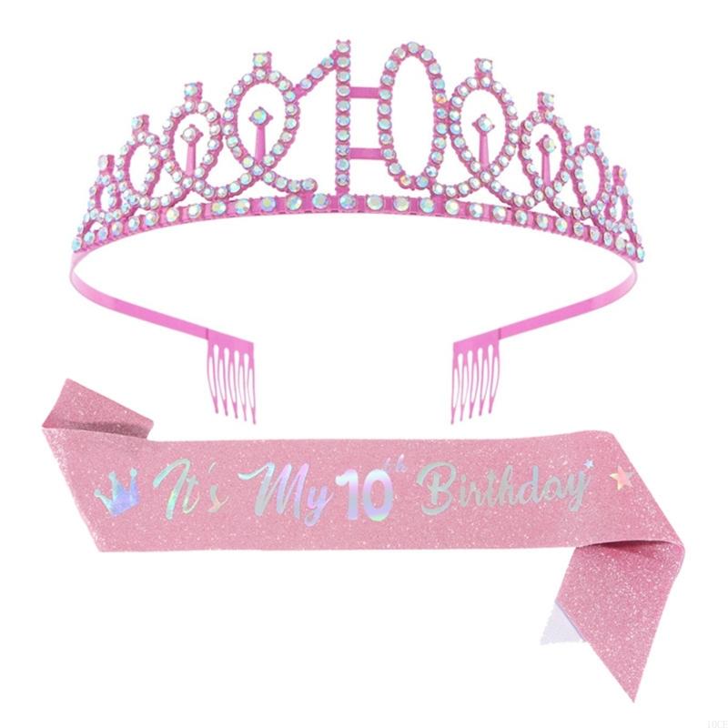 مجموعة تيجان ووشاح عيد ميلاد ب - مراجعة Birthday Sash Glitter وسعره
