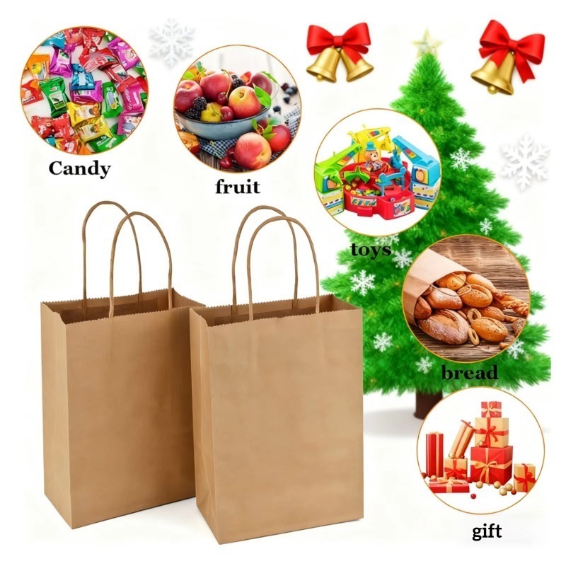 5/10 قطع من أكياس الورق البني  - مراجعة Event Party Shop وسعره