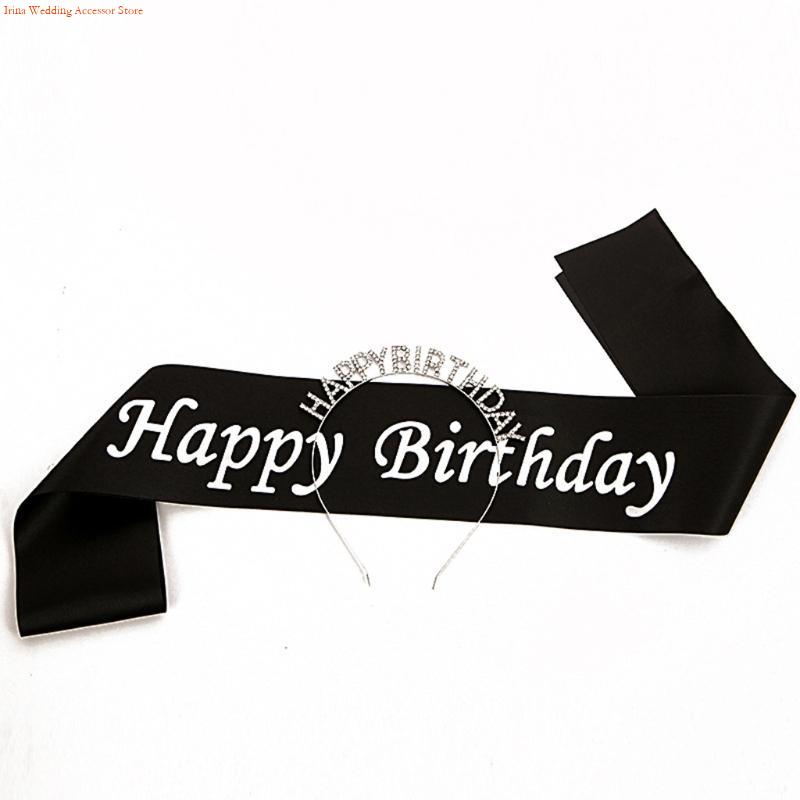 G92D 4 قطع حفلة عيد ميلاد زينة - مراجعة Birthday Sash Glitter وسعره