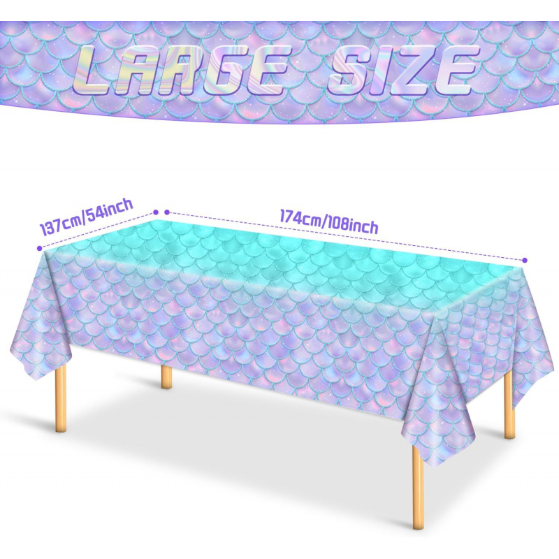 مفرش طاولة حورية البحر - زينة  - مراجعة Table Cloth Disposable وسعره