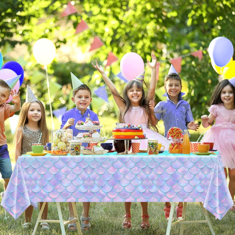 مفرش طاولة حورية البحر - زينة  - مراجعة Table Cloth Disposable وسعره