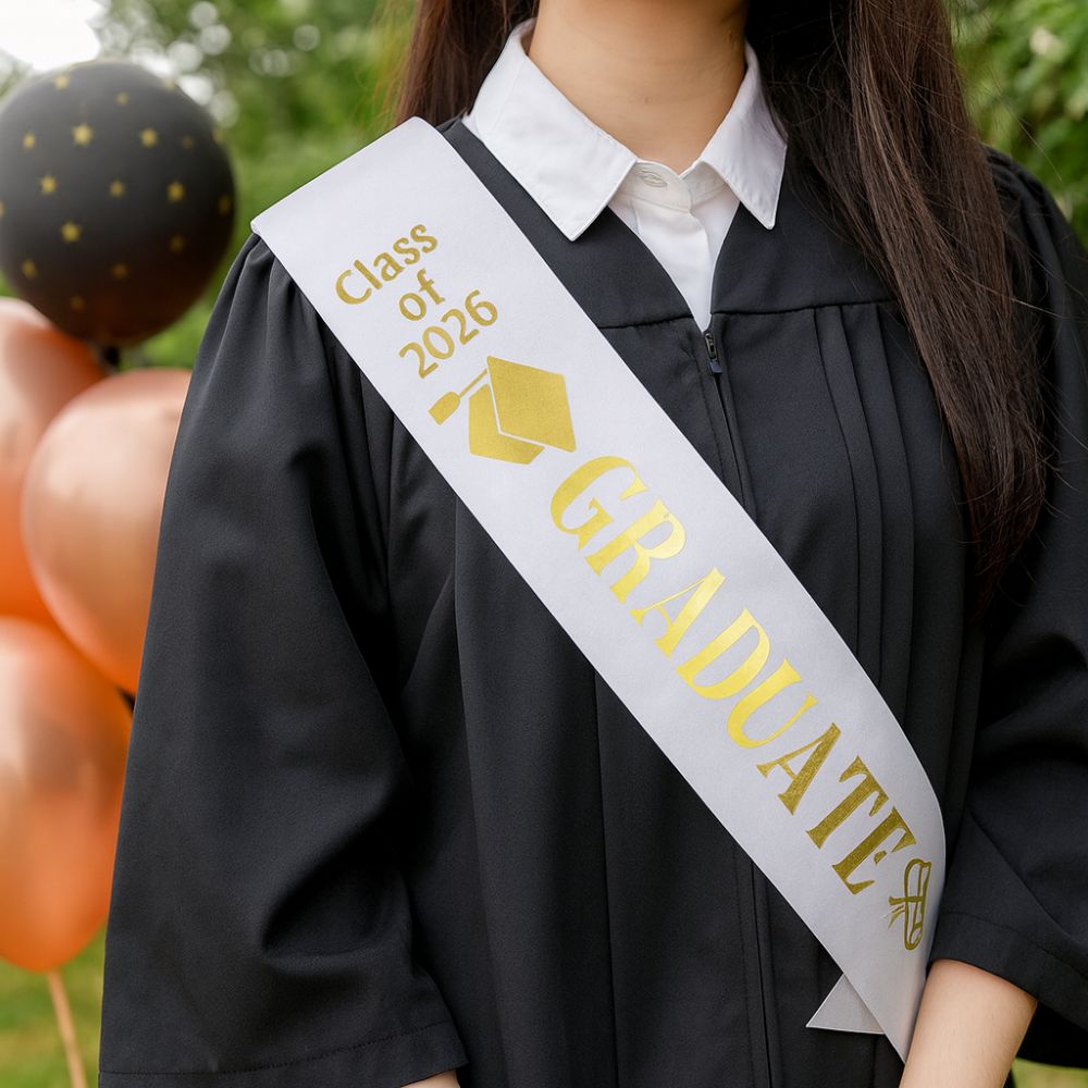 وشاح تخرج دفعة 2026، وشاح تخرج - مراجعة Birthday Sash Glitter وسعره