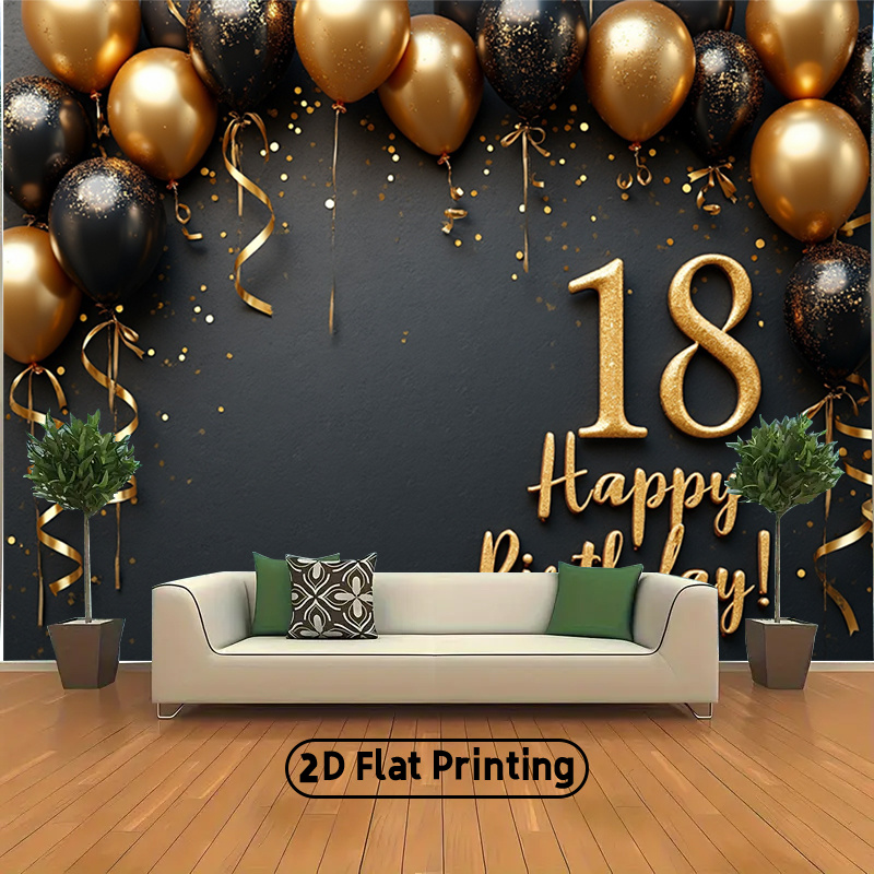 لافتة خلفية بالونات سوداء وذهب - مراجعة Party Banner Gold وسعره