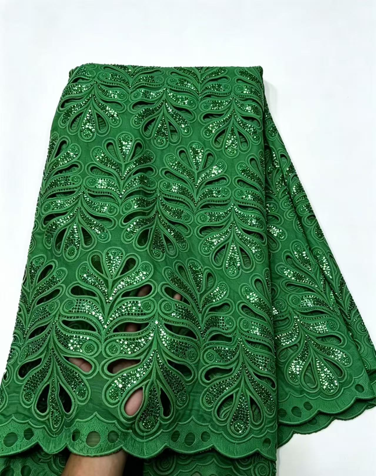 قماش دانتيل أفريقي نيجيري عالي - مراجعة Glitter Tablecloth وسعره