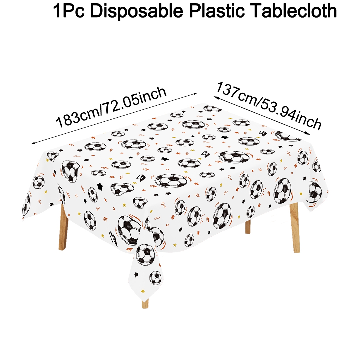 مفرش طاولة بلاستيكي بتصميم كرة - مراجعة Table Cloth Disposable وسعره