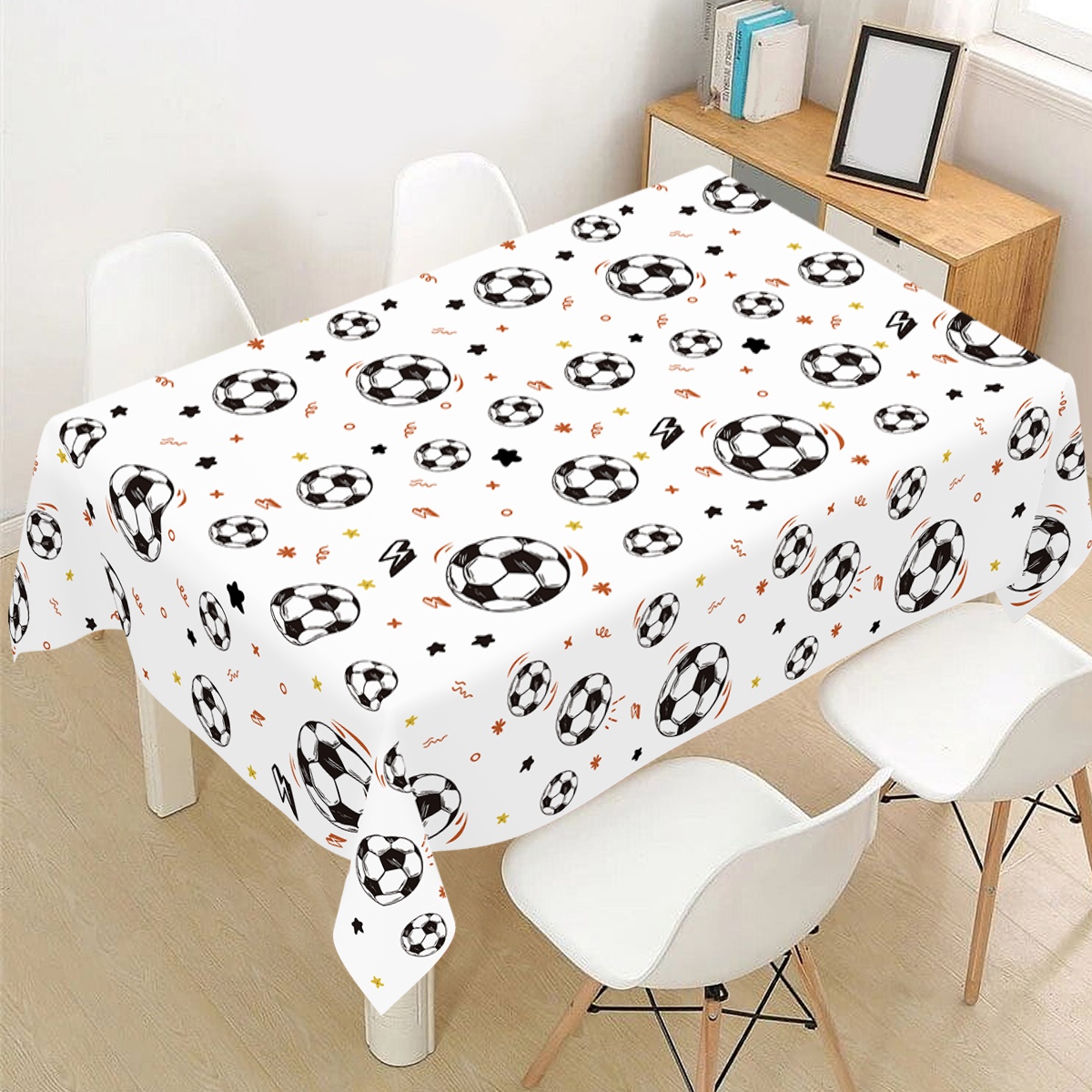 مفرش طاولة بلاستيكي بتصميم كرة - مراجعة Table Cloth Disposable وسعره