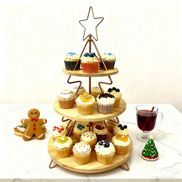 حامل كب كيك فاخر ممتاز من ثلاث - مراجعة Cupcake Stand Tier وسعره