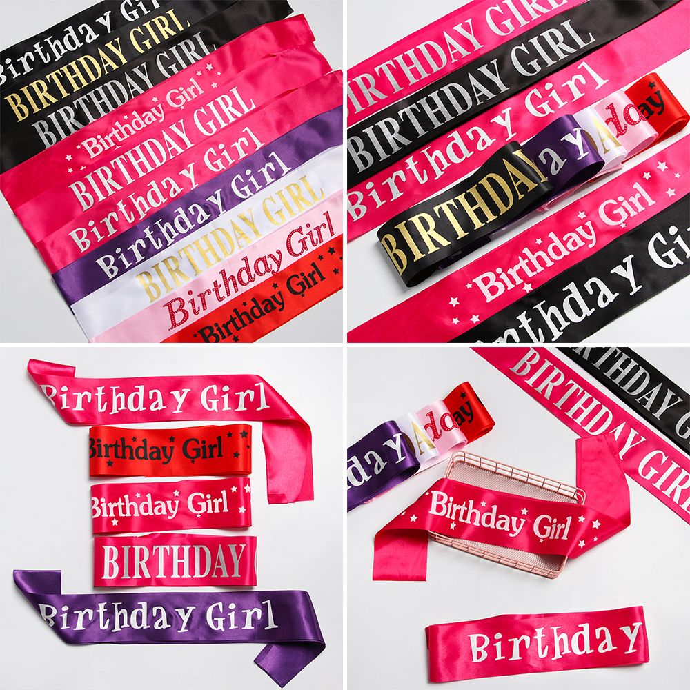 عيد ميلاد فتاة بريق الساتان وش - مراجعة Birthday Sash Glitter وسعره