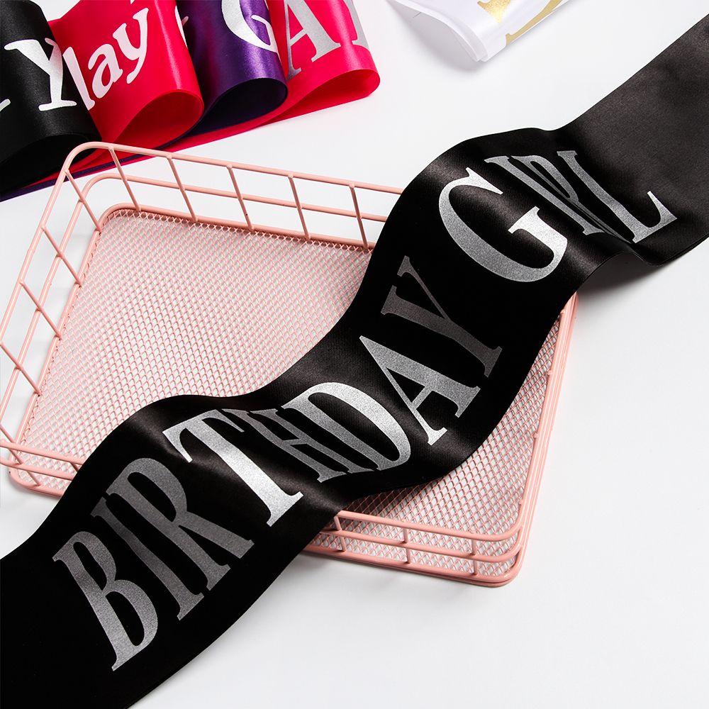 عيد ميلاد فتاة بريق الساتان وش - مراجعة Birthday Sash Glitter وسعره