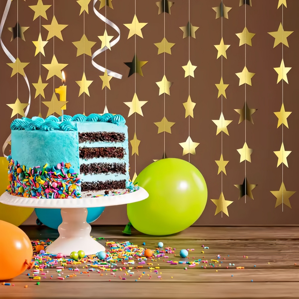 زينة نجمة خماسية ذهبية وفضية ب - مراجعة Party Banner Gold وسعره
