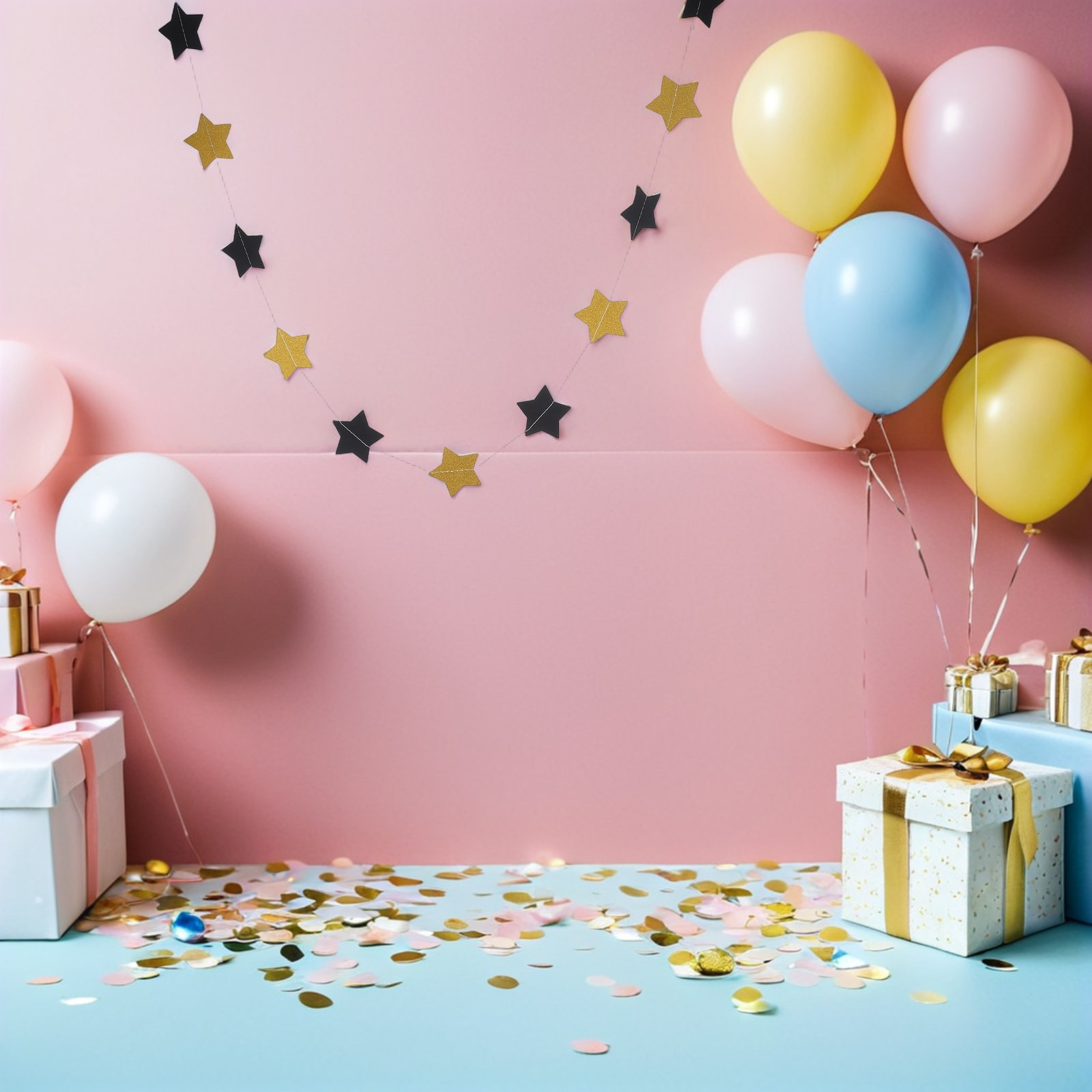 قطعتان من لافتة النجوم الذهبية - مراجعة Party Banner Gold وسعره