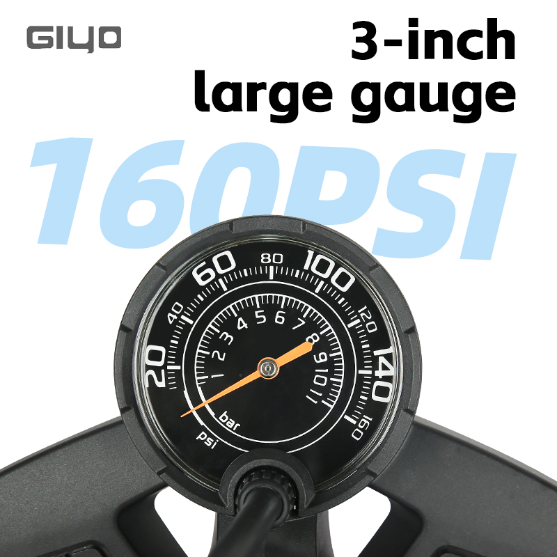GIYO 160PSI دراجة مضخة أرضية د - مراجعة Balloon Pump Hand وسعره
