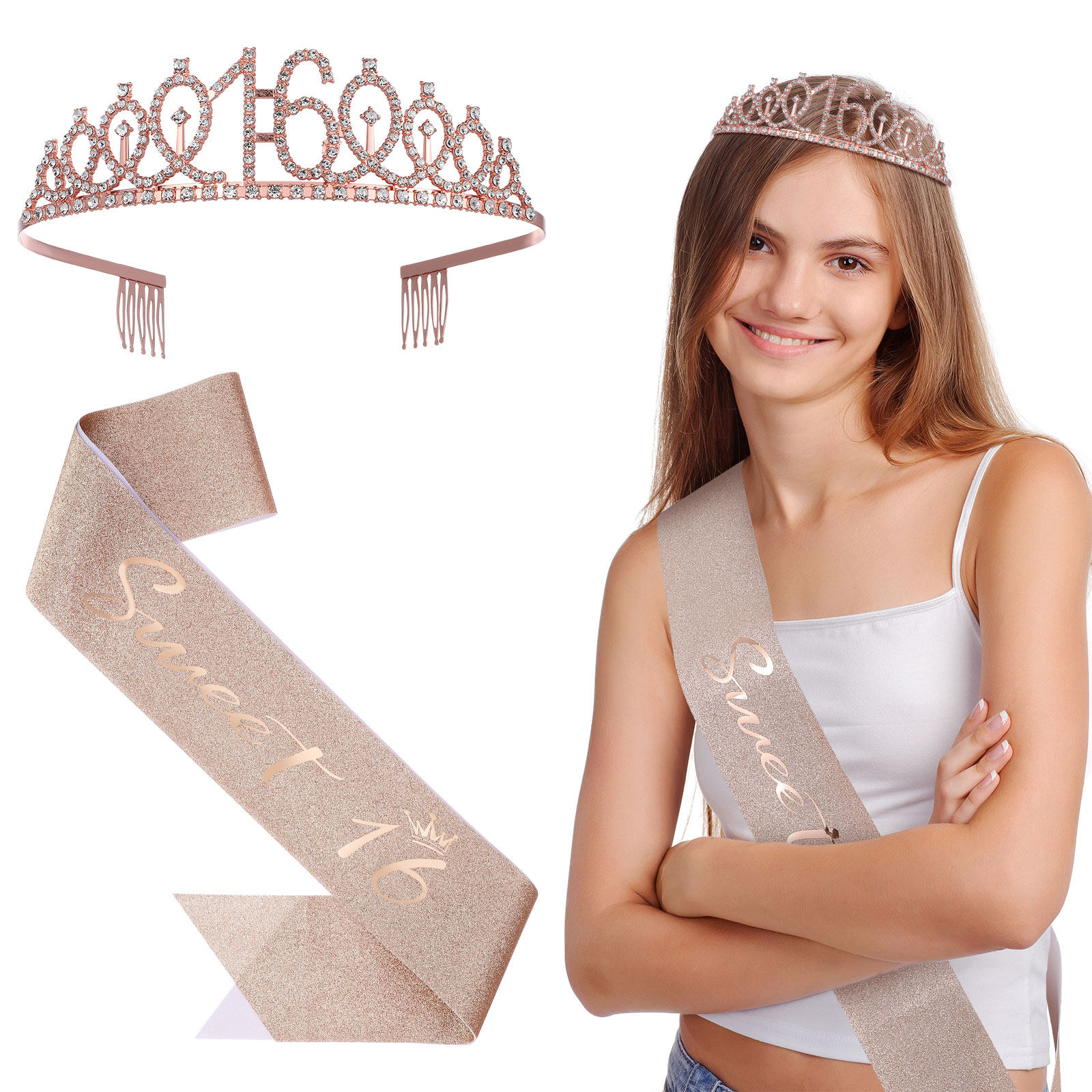 طقم إكسسوارات احتفالية أنيقة ل - مراجعة Birthday Sash Glitter وسعره