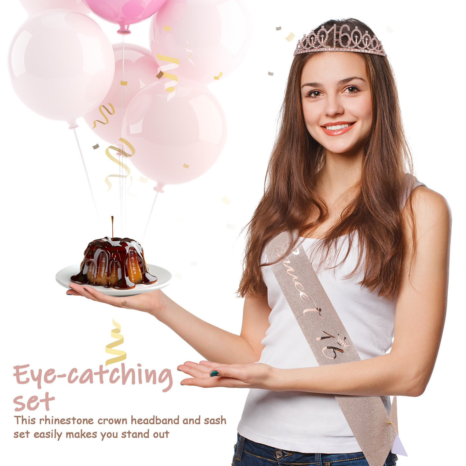 طقم إكسسوارات احتفالية أنيقة ل - مراجعة Birthday Sash Glitter وسعره